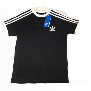 Adidas three striped tee